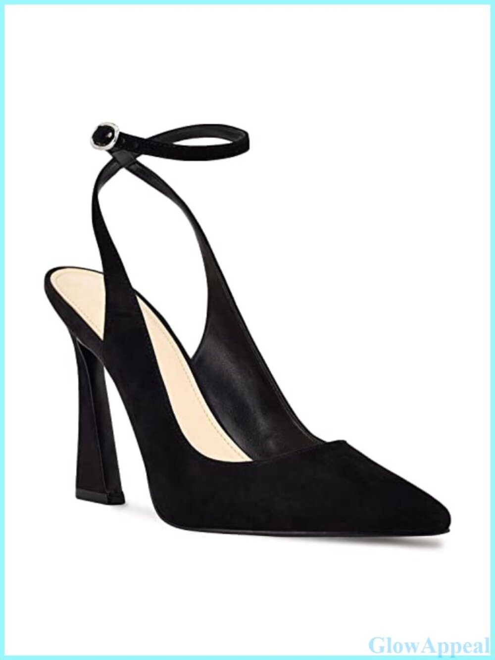 Women's Pointed Toe Slingback High Heels Ankle Strap Pumps Wedding Dress Shoes